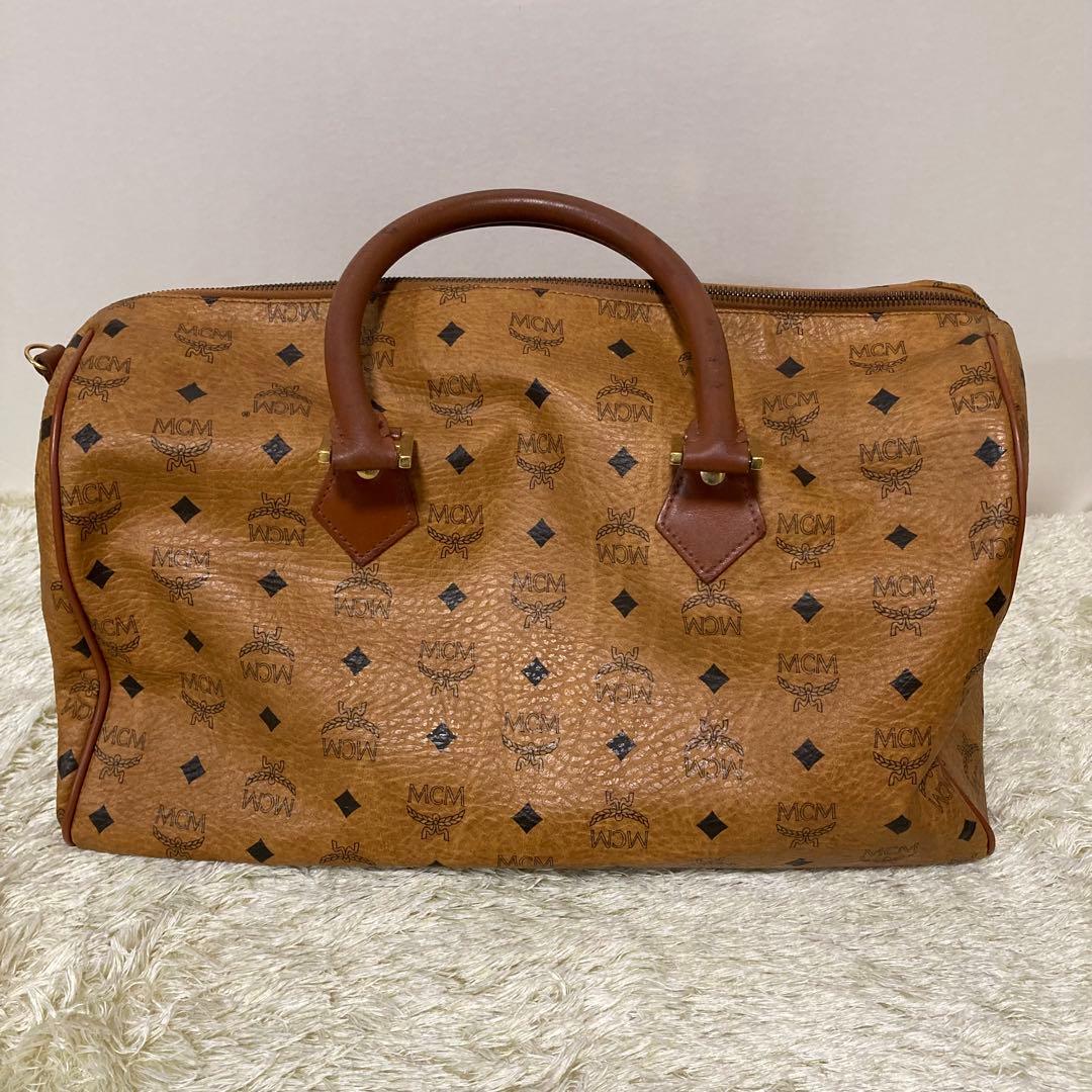 MCM ボストンバッグ キャメル色 ジャンク品