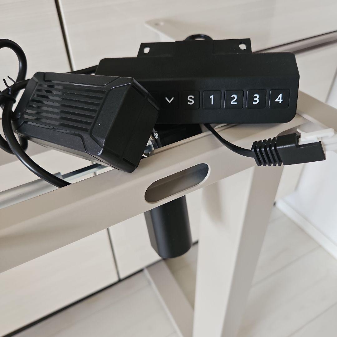 電動昇降デスク グレー スチール