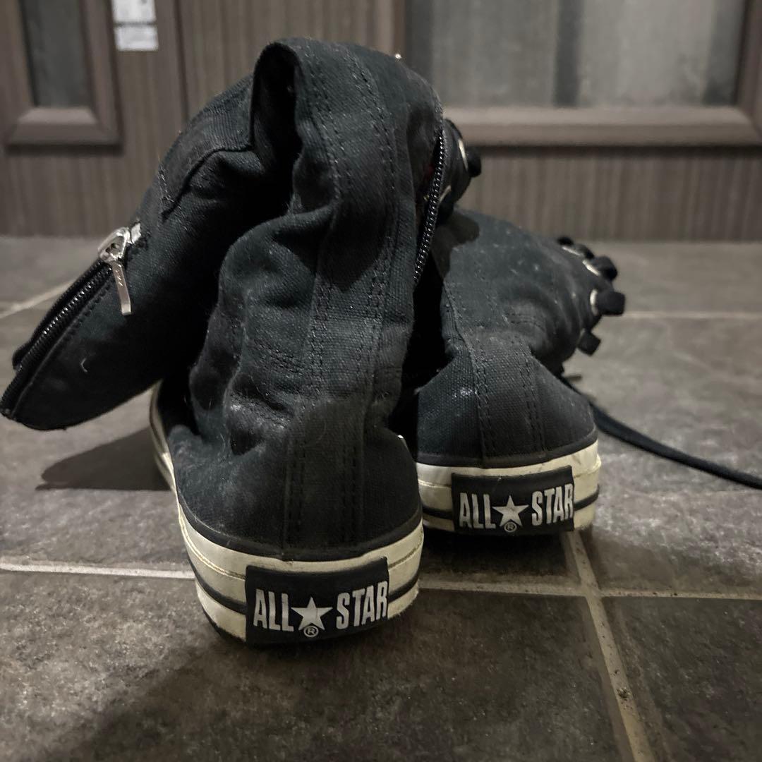 CONVERSE ロングブーツ ブラック チェック柄