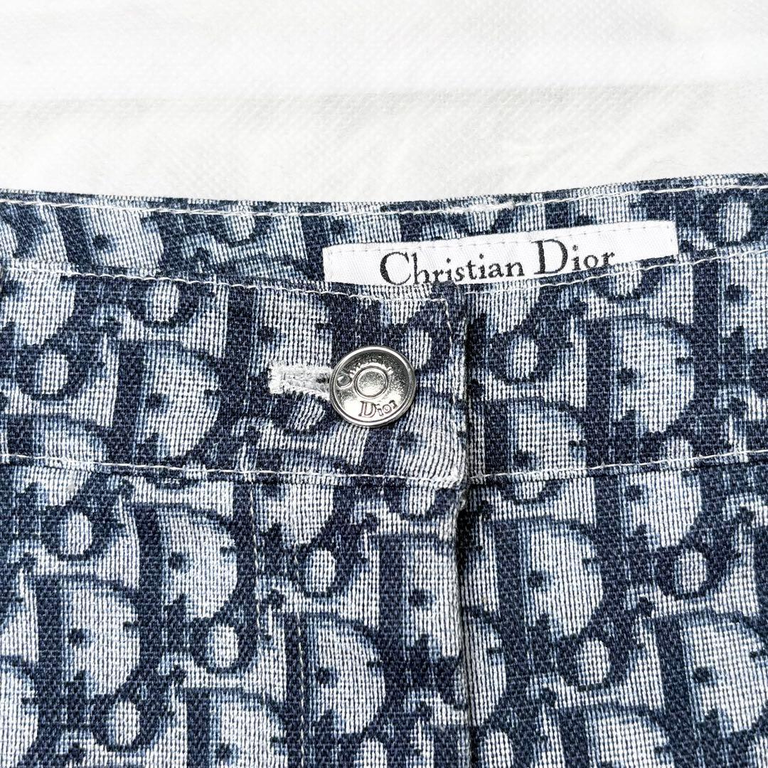 Christian Dior トロッター柄 コットンデニムパンツ バックプリント