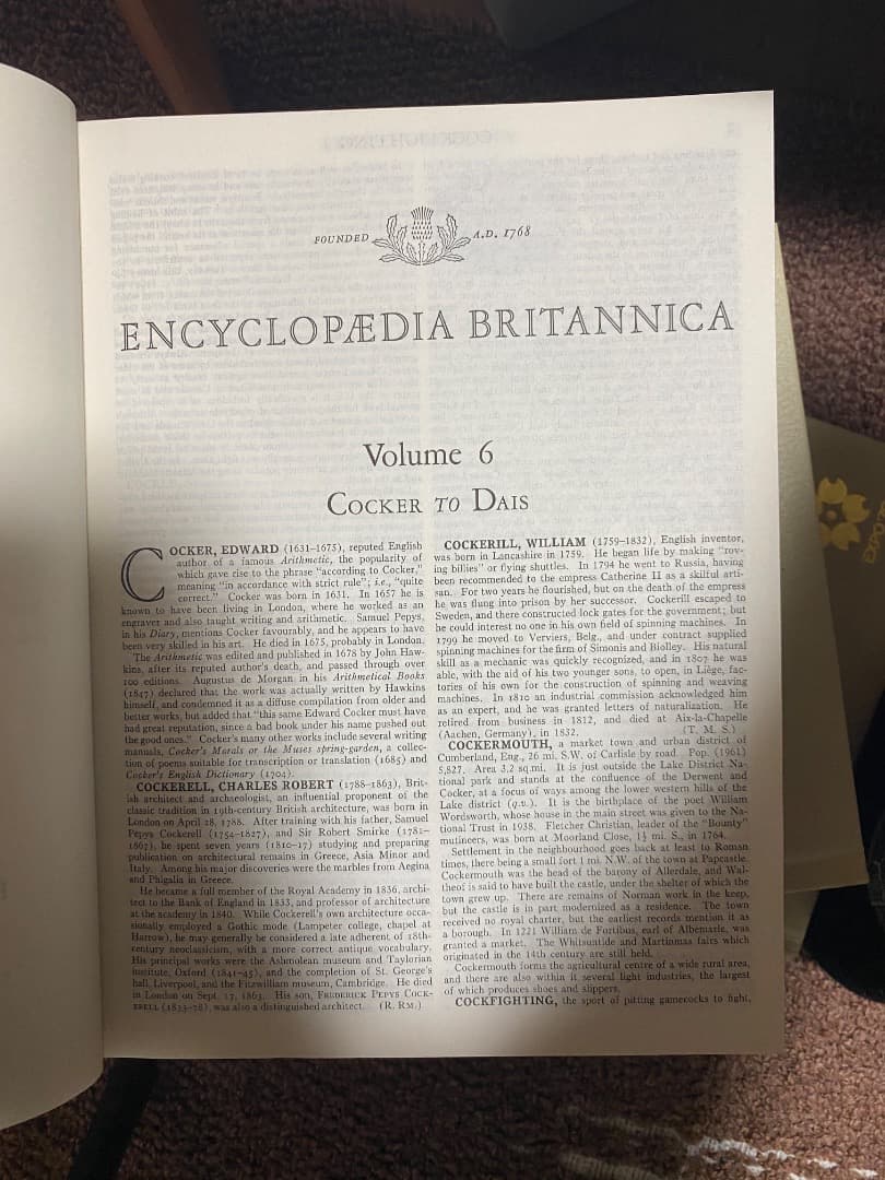 ENCYCLOPEDIA BRITANNICA　百科事典1768