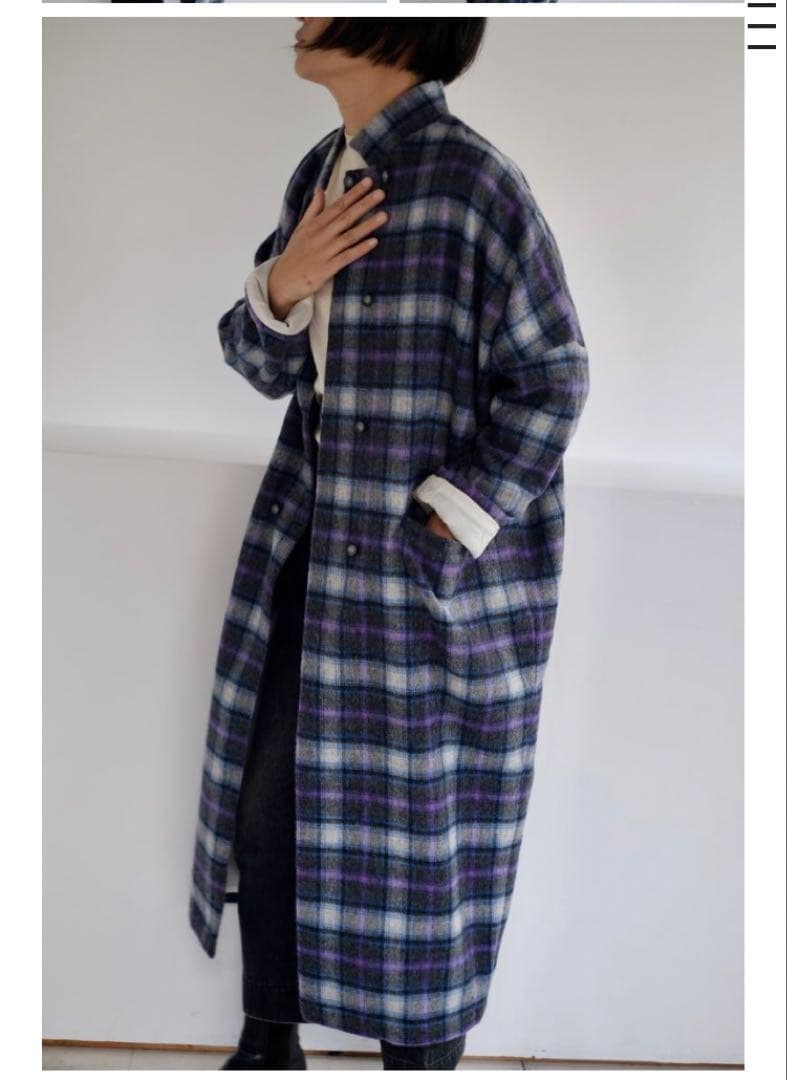 YAA!! terceiroテルセイロ　チェックロングコート