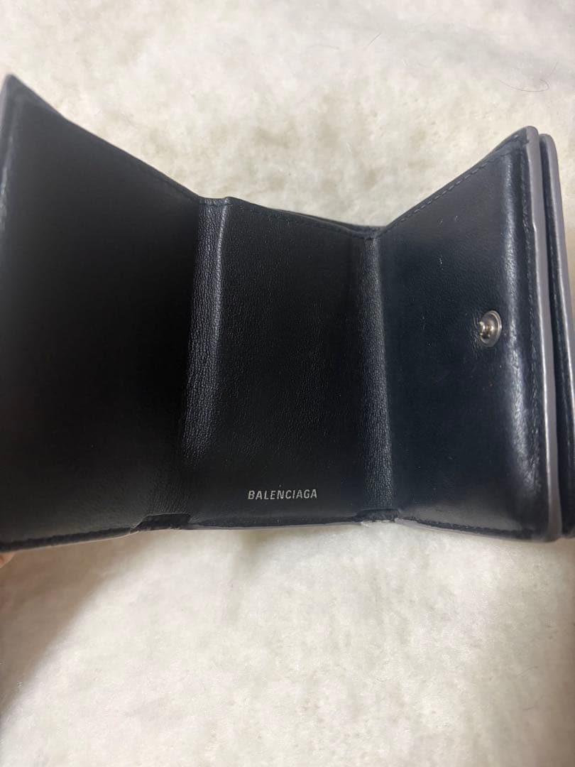 BALENCIAGA 三つ折り財布 グレー ブラック