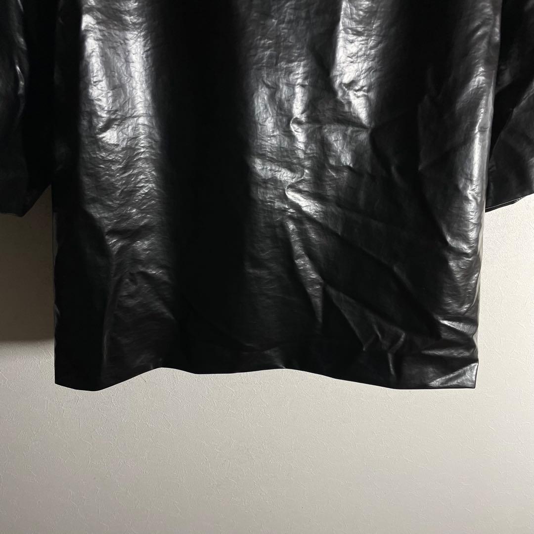 【希少サンプル品/美品】FACETASM スタッズフェイクレザーTシャツ ジップ