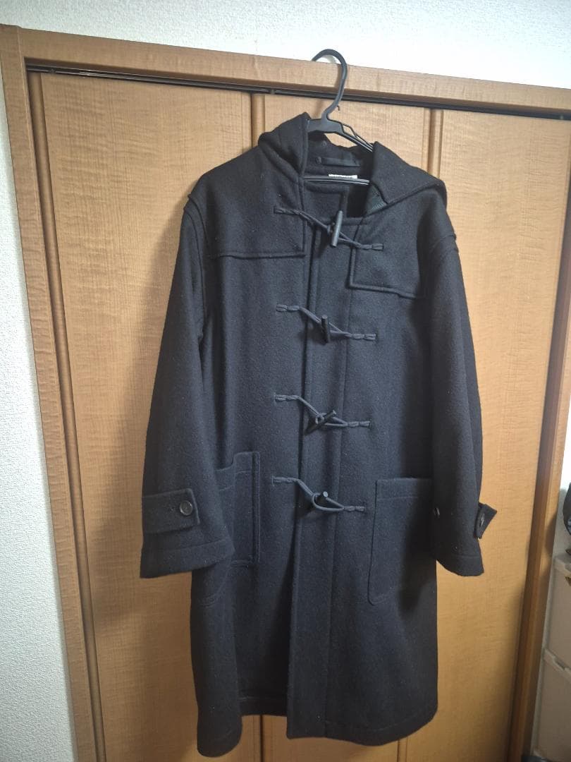 AURALEE黒 ダッフルコート フード付き