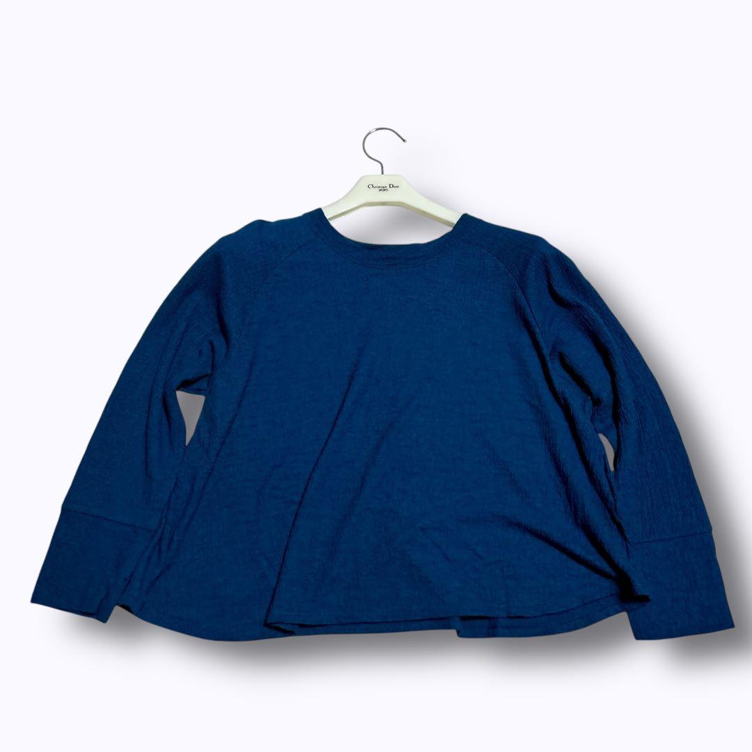 ISSEY MIYAKE ブルー 変形　アンサンプルトップス 日本　　伸縮
