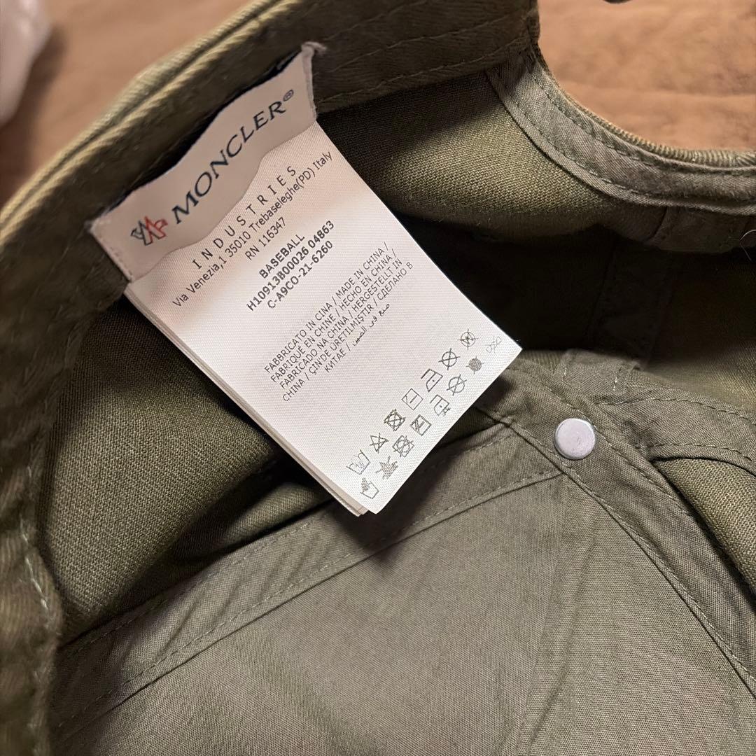MONCLER オリーブグリーン キャップ