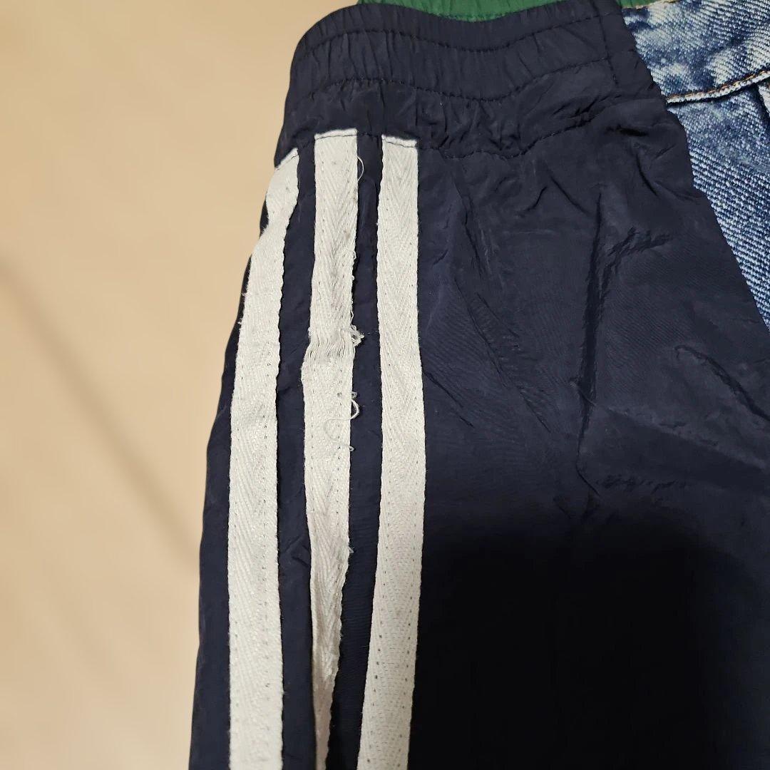 ⭐パッチワークデザイン ⭐ワイドレッグデニムパンツ⭐