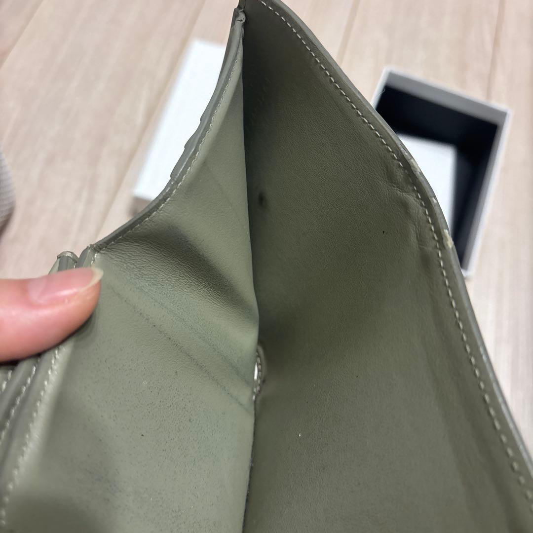 CELINE トリオンフ　三つ折り財布 グリーングレー