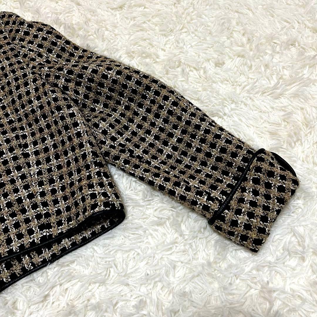 LANCETTI 千鳥格子柄 40 L 金ボタン ヨーロッパ製生地 高級感