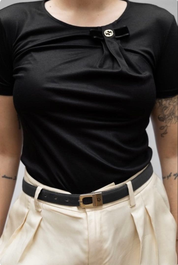 Vintage Gucci TsGold GGアプリーク グッチTシャツ