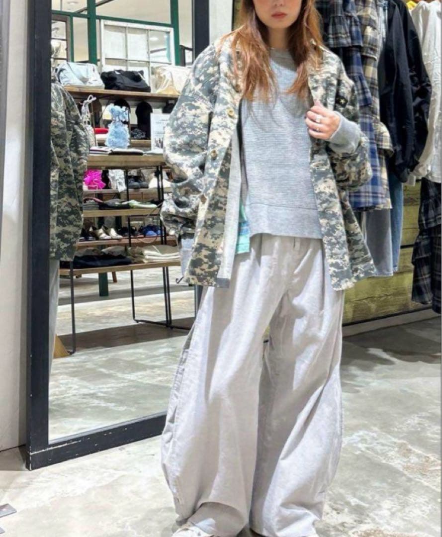 【美品】ニコアンド　メイクスタッフ　ワッペンシャツジャケット　モザイク1