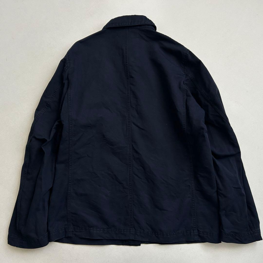 MHL マーガレットハウエル ワークジャケット 濃紺 XL カバーオール 綿麻