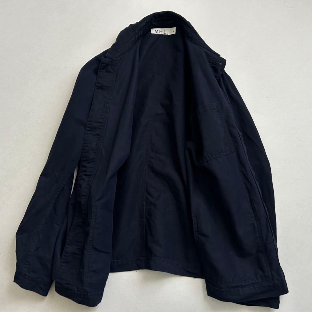 MHL マーガレットハウエル ワークジャケット 濃紺 XL カバーオール 綿麻