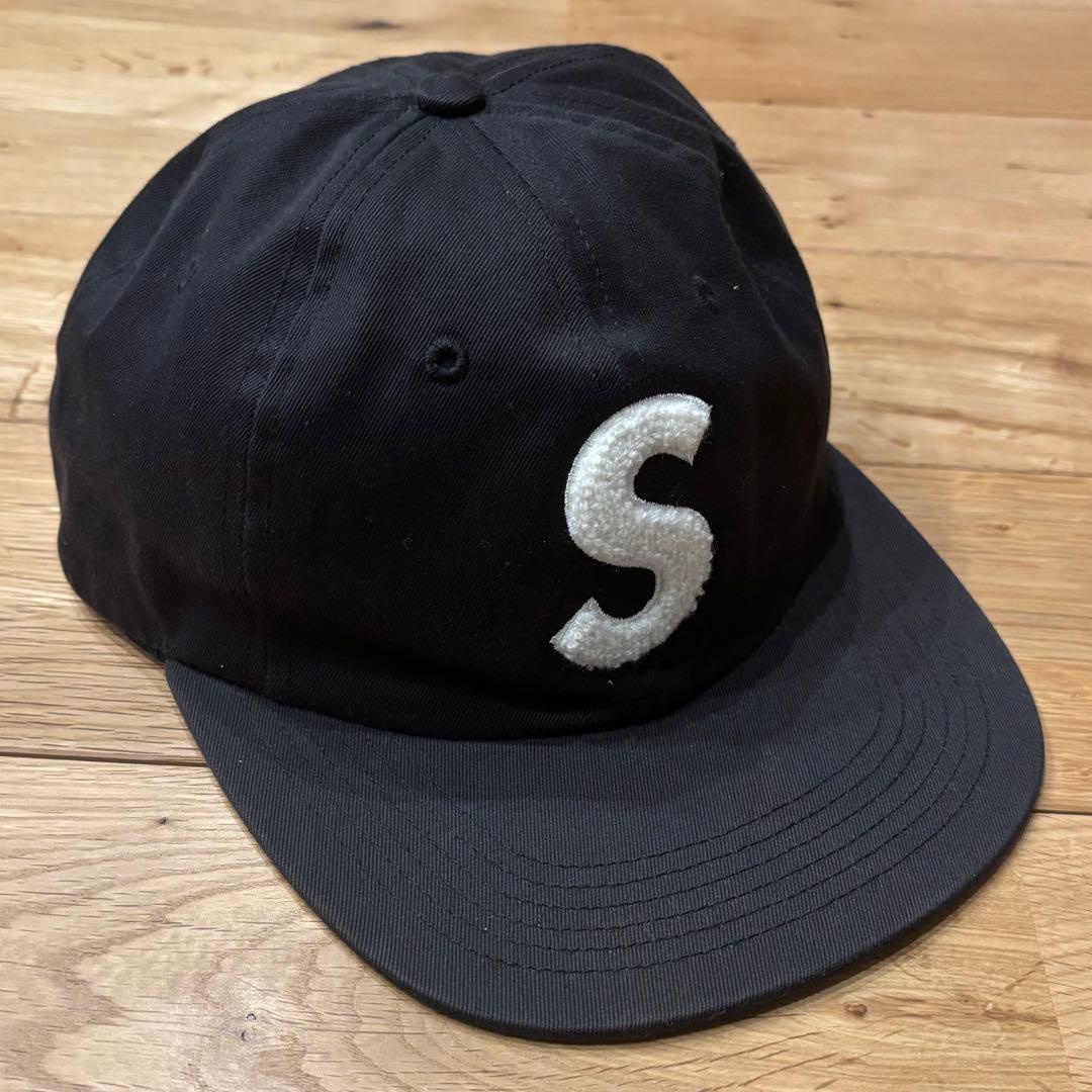 【希少】Supreme Chenille S Logo 6-Panel ブラック