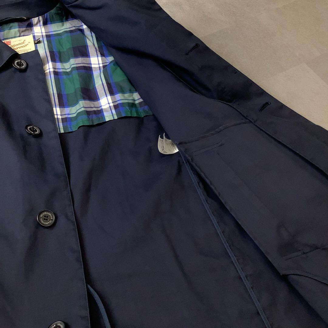 Traditional Weatherwear ステンカラー コート ネイビー
