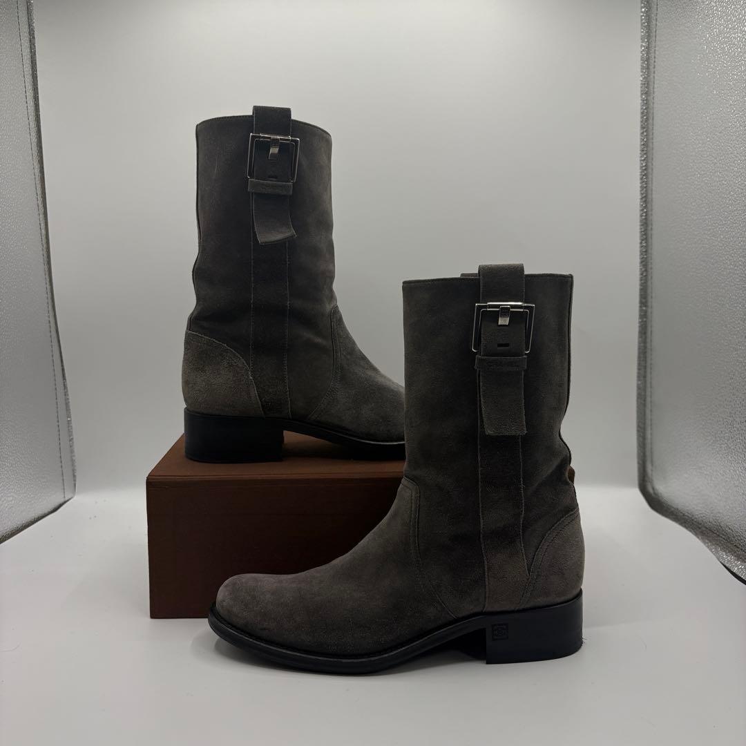 CHANEL シャネル スエード ミドルブーツ グレー 35.5（23cm）