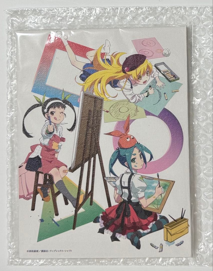物語シリーズ 10周年 イラストレーションワークス ミニキャンバスアート付