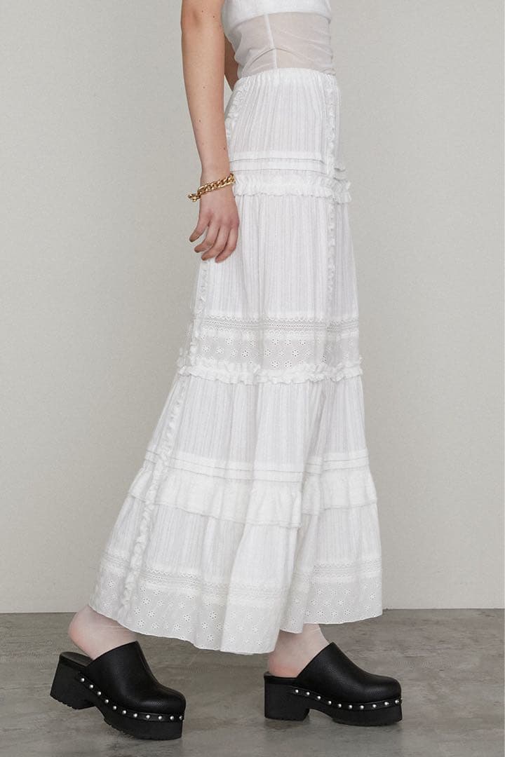 スカート PRANK PROJECT Cotton Lace Maxi Skirt