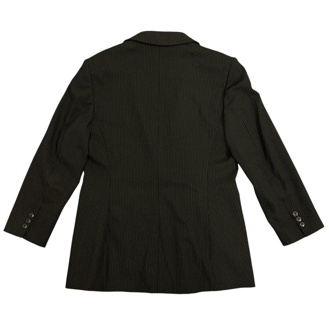 【極美品】MaxMara 白タグ XL 42 ジャケット 黒 ストライプ
