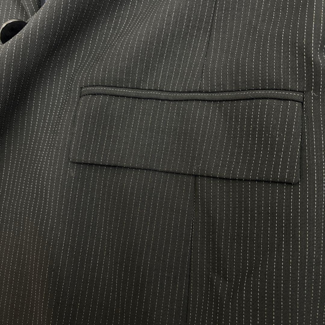 【極美品】MaxMara 白タグ XL 42 ジャケット 黒 ストライプ