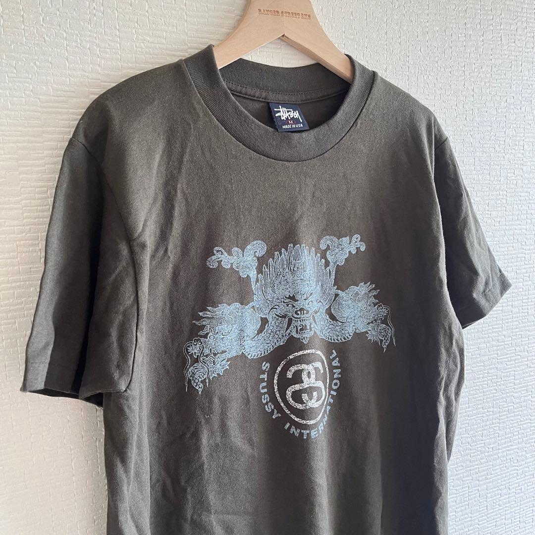 old stussy 90s dragon tee usa製 紺タグ