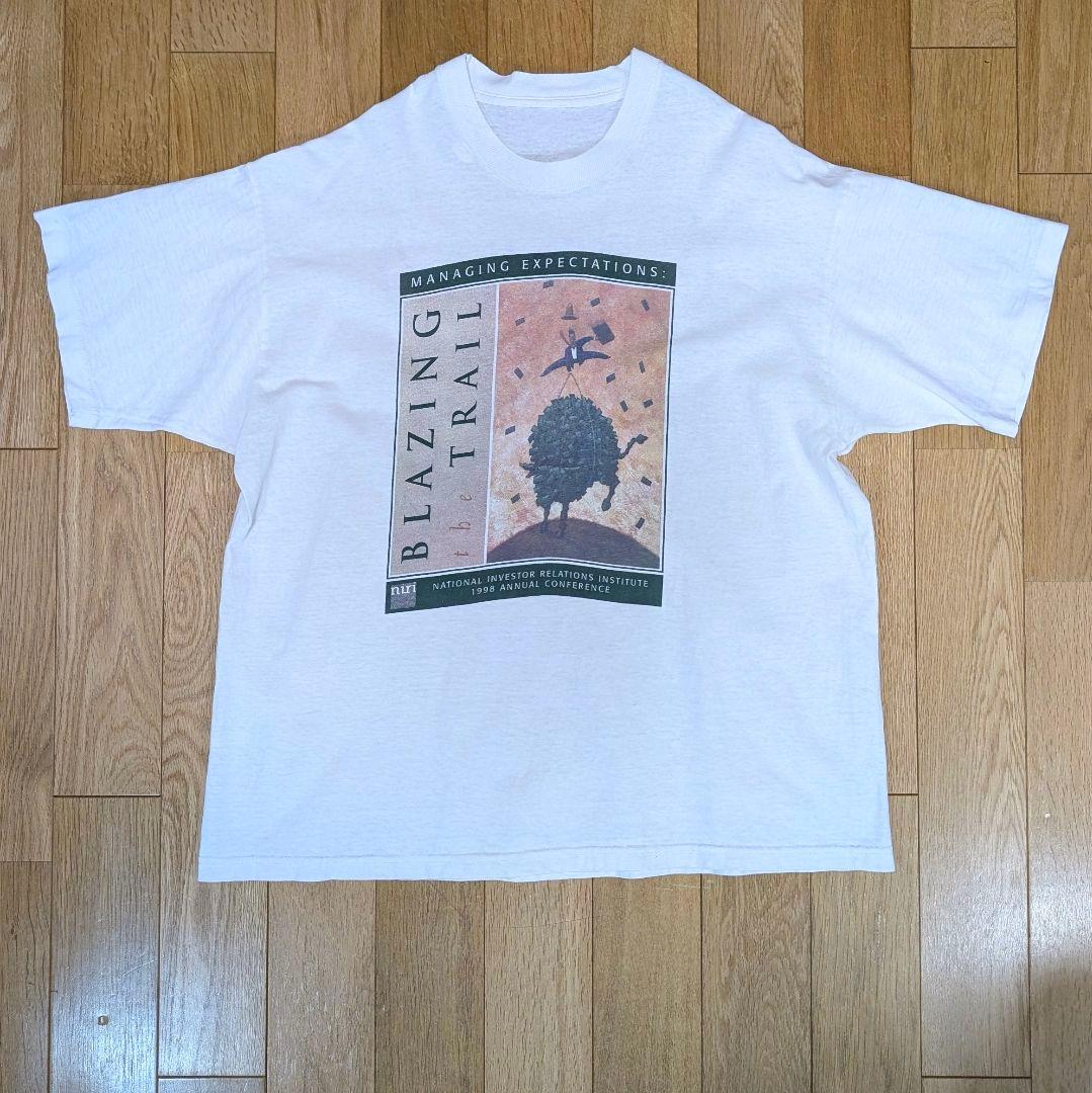 ​90s NIRI 企業物Tシャツ 三軒茶屋THREE購入 XL相当 ボックス