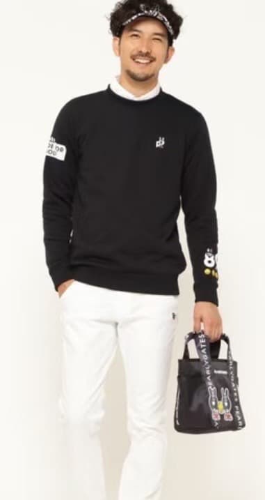 新品 正規品 パーリーゲイツ どうしちゃったPG XXL 紺 サイズ7 XXL