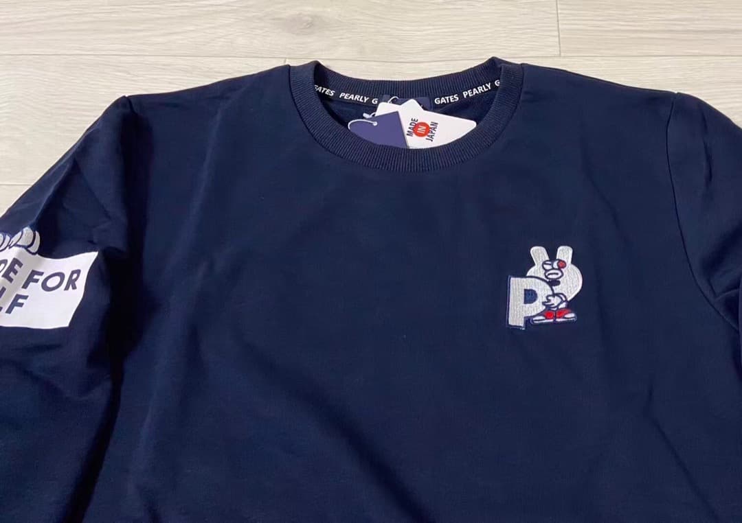 新品 正規品 パーリーゲイツ どうしちゃったPG XXL 紺 サイズ7 XXL