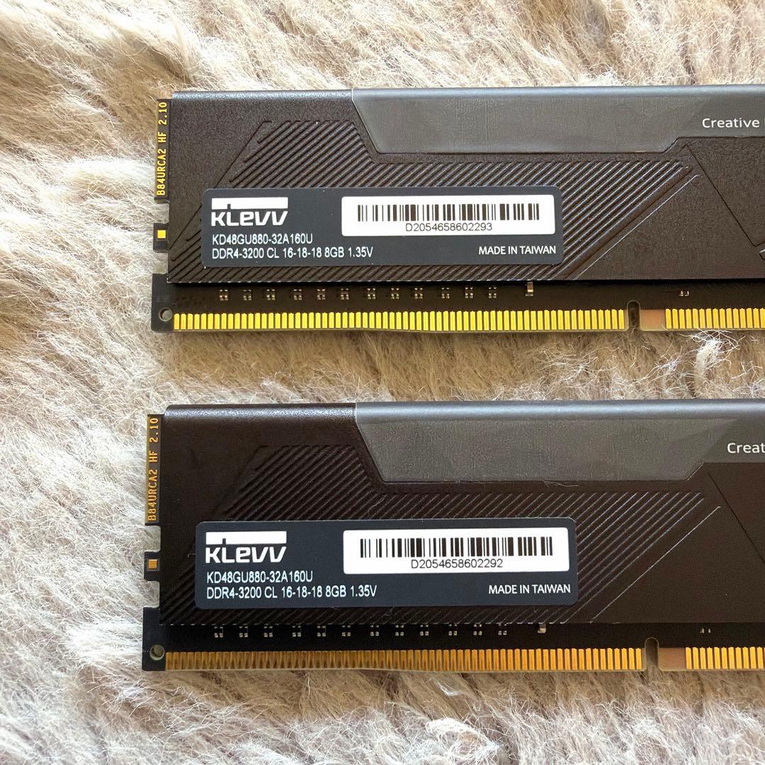 KLEVV DDR4 PC4-25600 8GB x 2枚 16GB