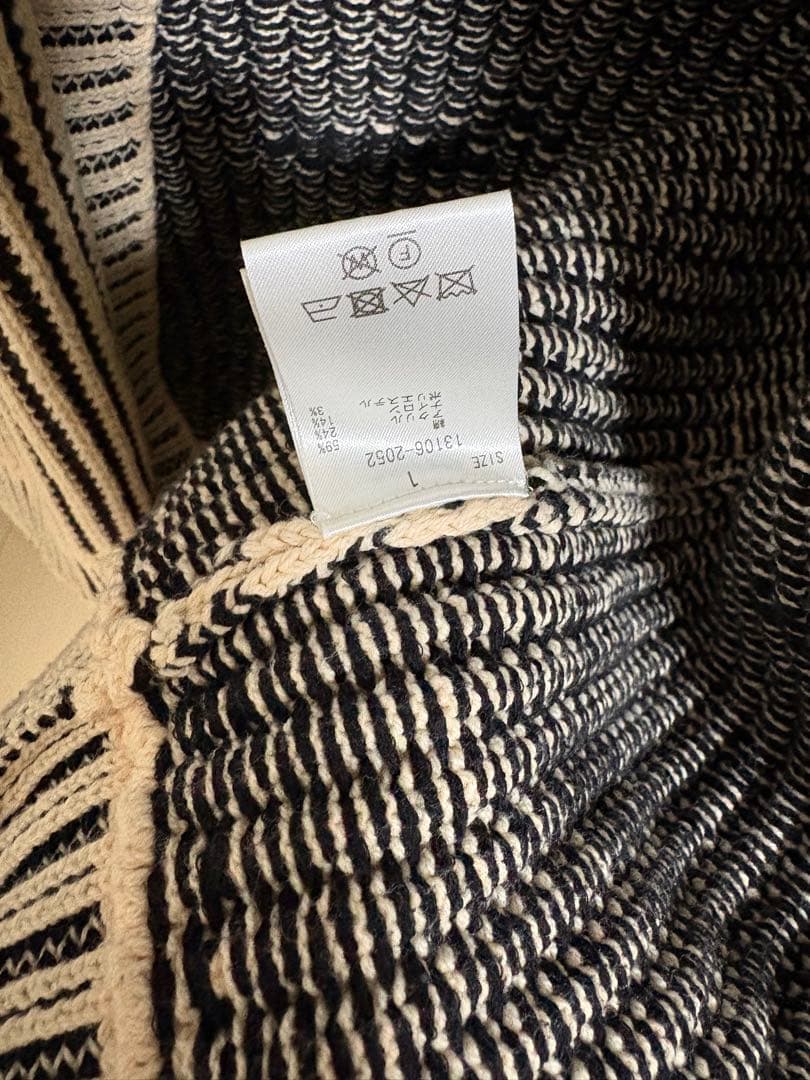 トップス CLANE STRIPE CABLE HALF SLEEVE CARDIGA