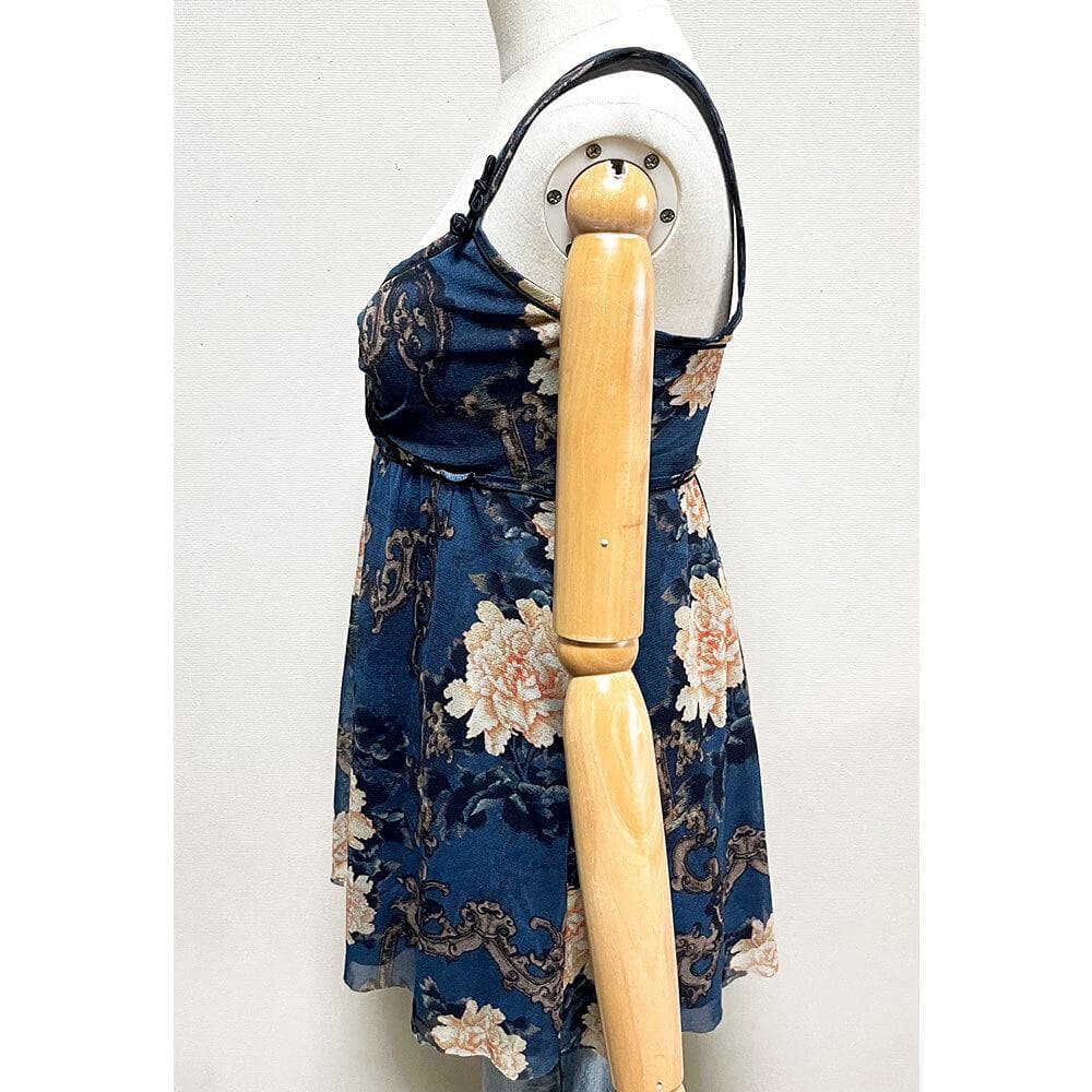 ヴィヴィアンタム パワーネット ピオニー 芍薬 牡丹 チャイナボタン トップス