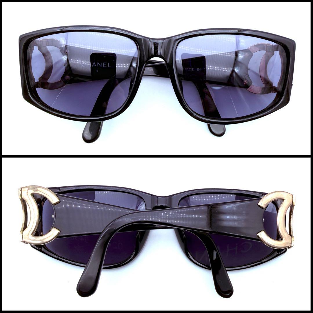 小物 Chanel CC Logo Sunglasses Black Coco