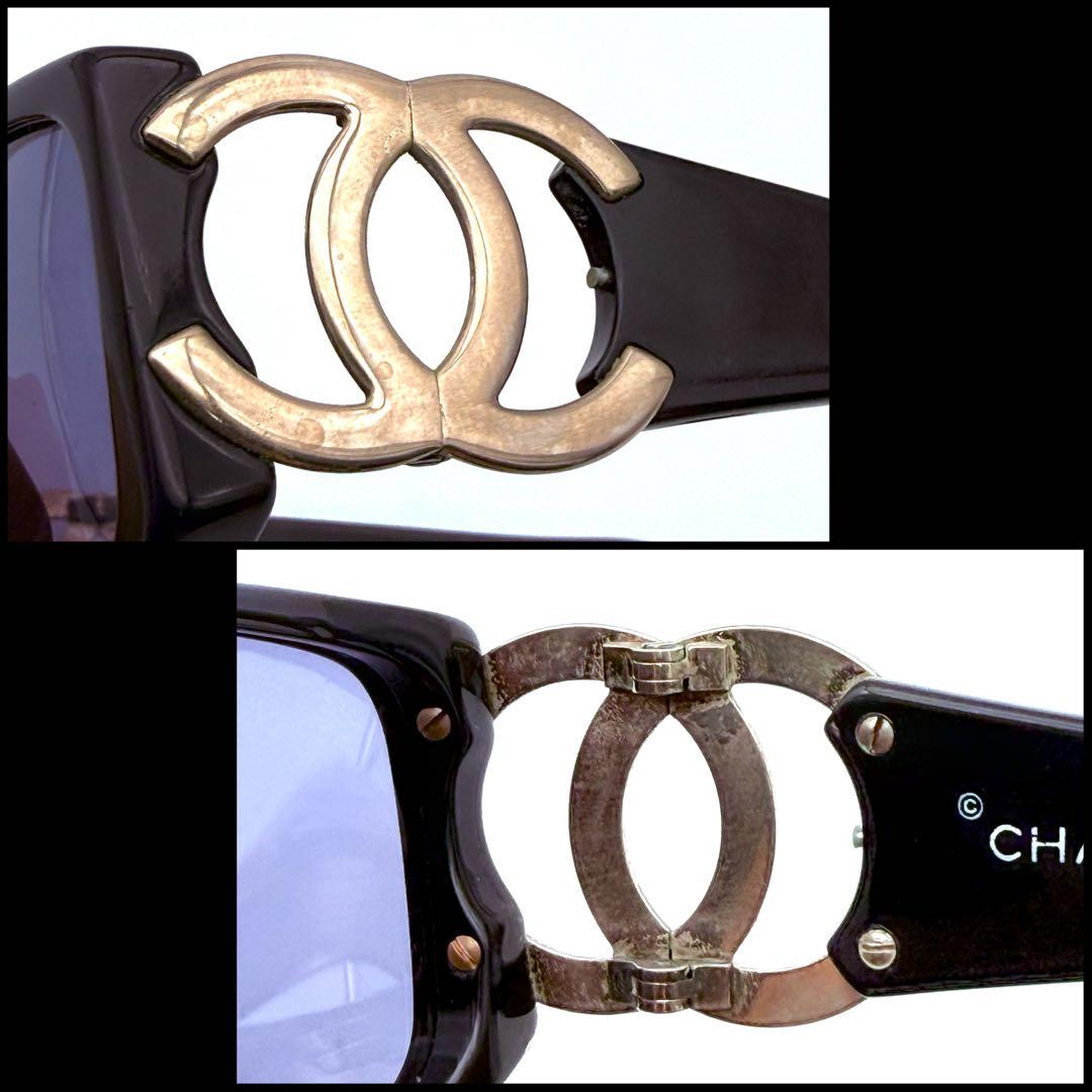 小物 Chanel CC Logo Sunglasses Black Coco