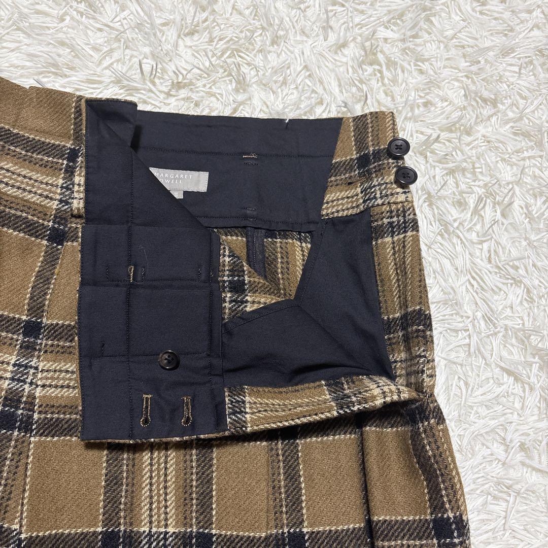 極美品✨ MARGARET HOWELL タータンチェック スカート プリーツ