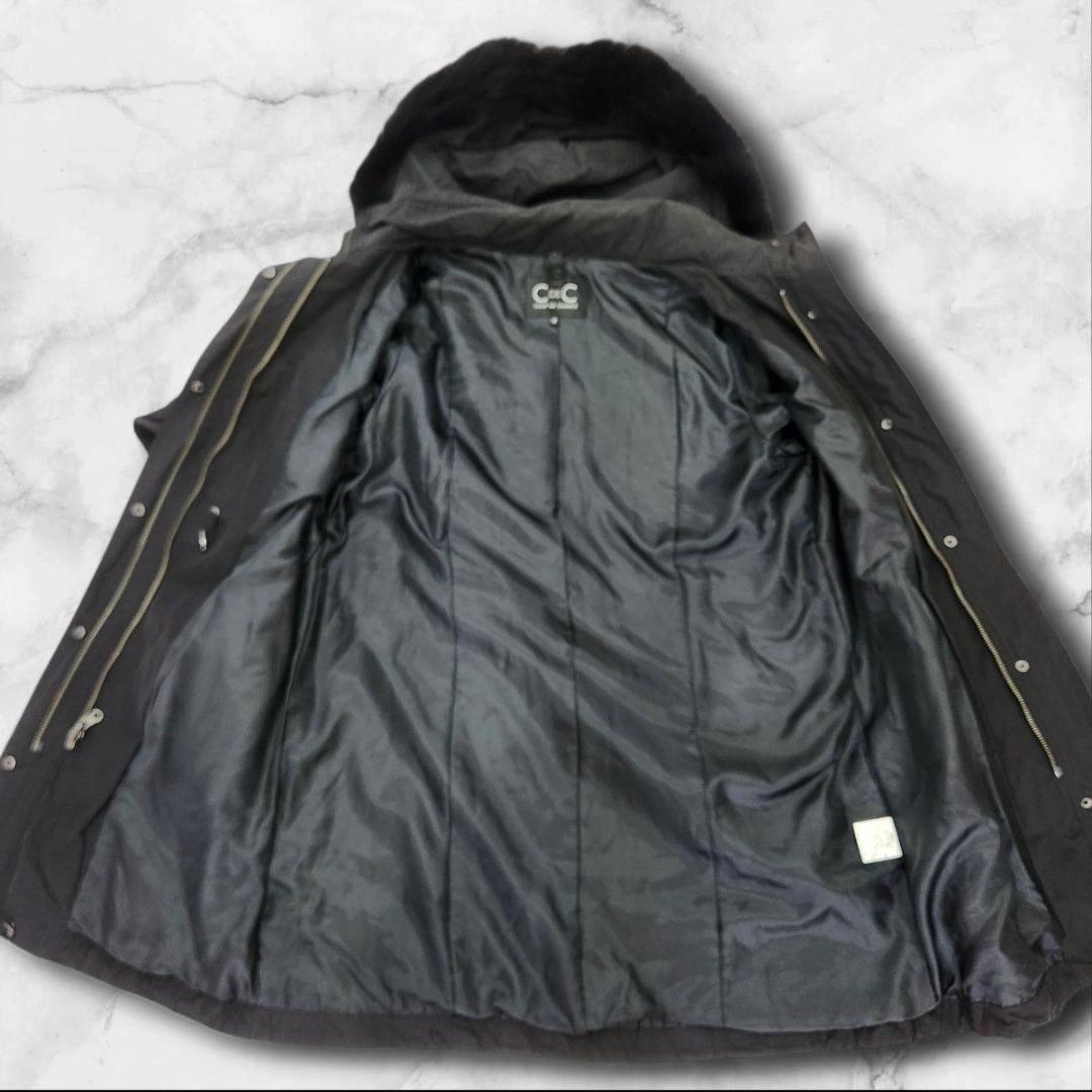 COUP DE CHANCE 4WAY モッズコート 40 黒 ライナー ファー