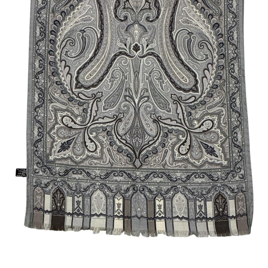 美品★ETRO エトロ シルク混 イタリア 大判ストール スカーフ ペイズリー