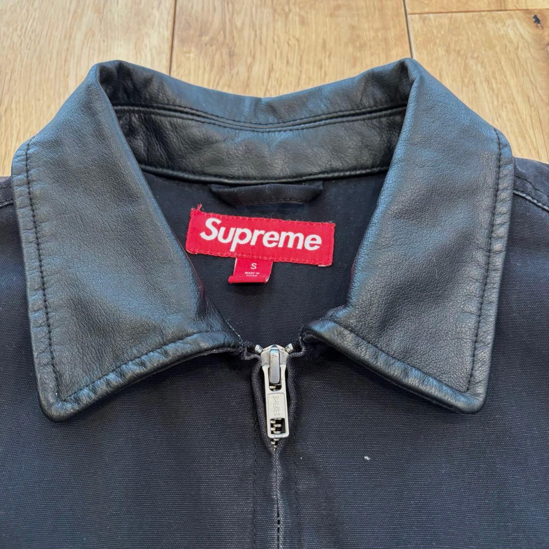 ジャケット・アウター Supreme Leather Collar Utility Jacket S
