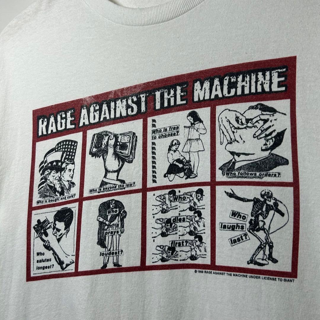 レイジ・アゲインスト・ザ・マシーン Tシャツ RAGE 90年代 古着 白