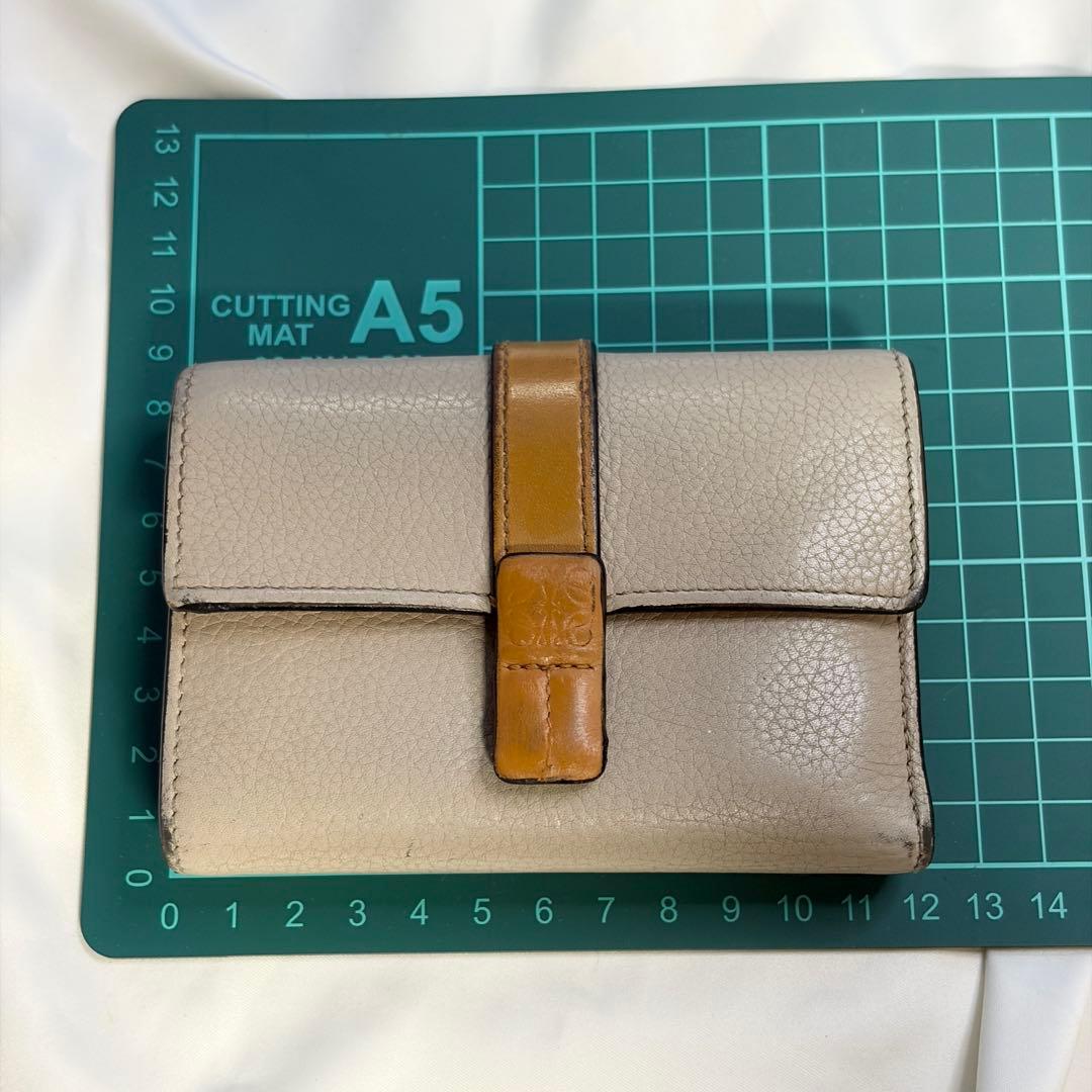 B*様 LOEWE ロエベ トライフォールド バーティカルウォレット バイカラー