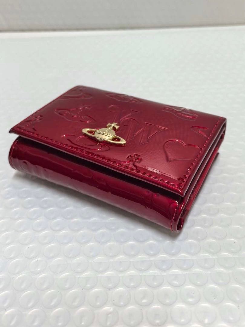 Vivenne Westwood エナメル三つ折り財布 レッド 335698