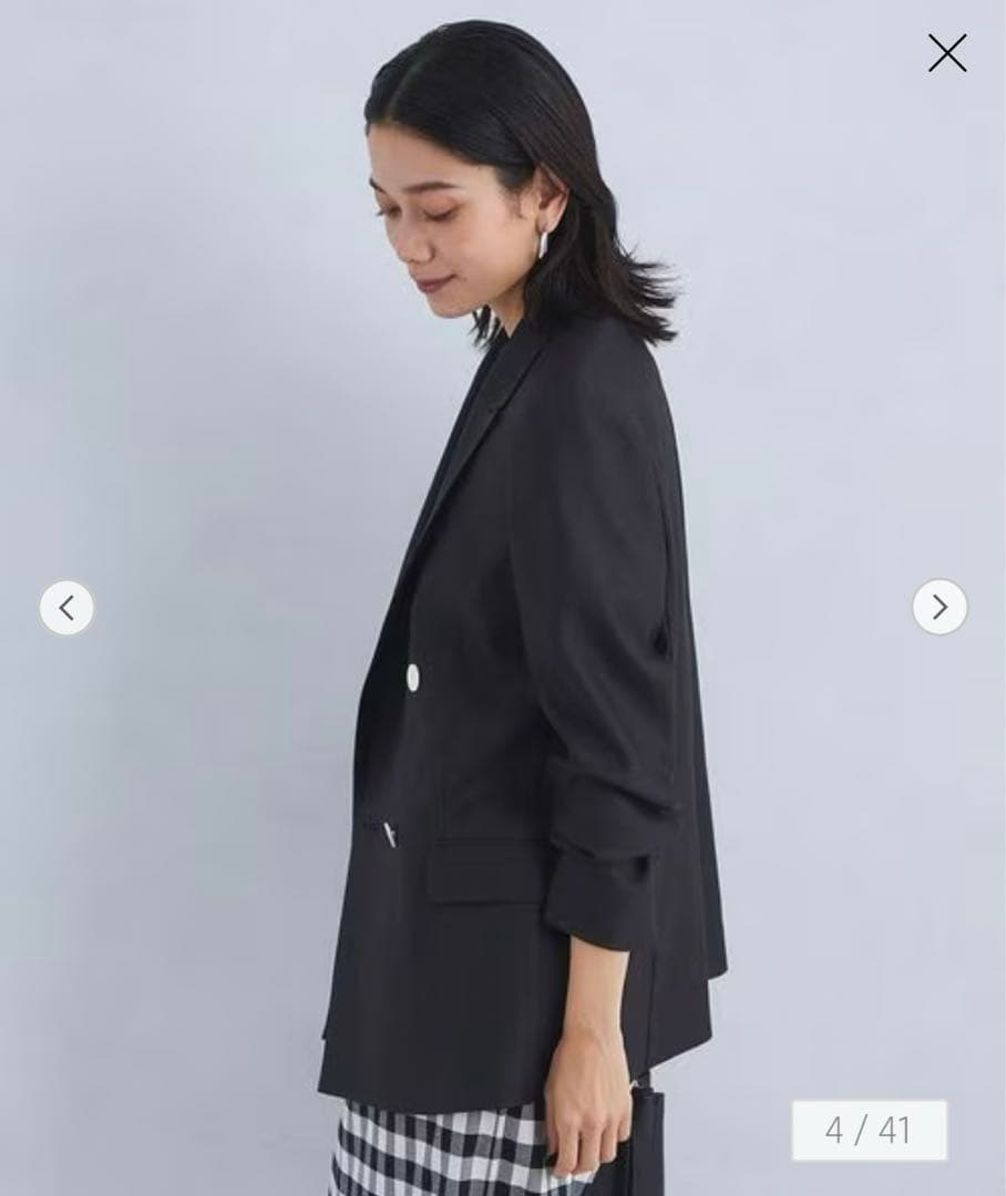グリーンレーベルリラクシング　リネンライク ダブル ジャケット