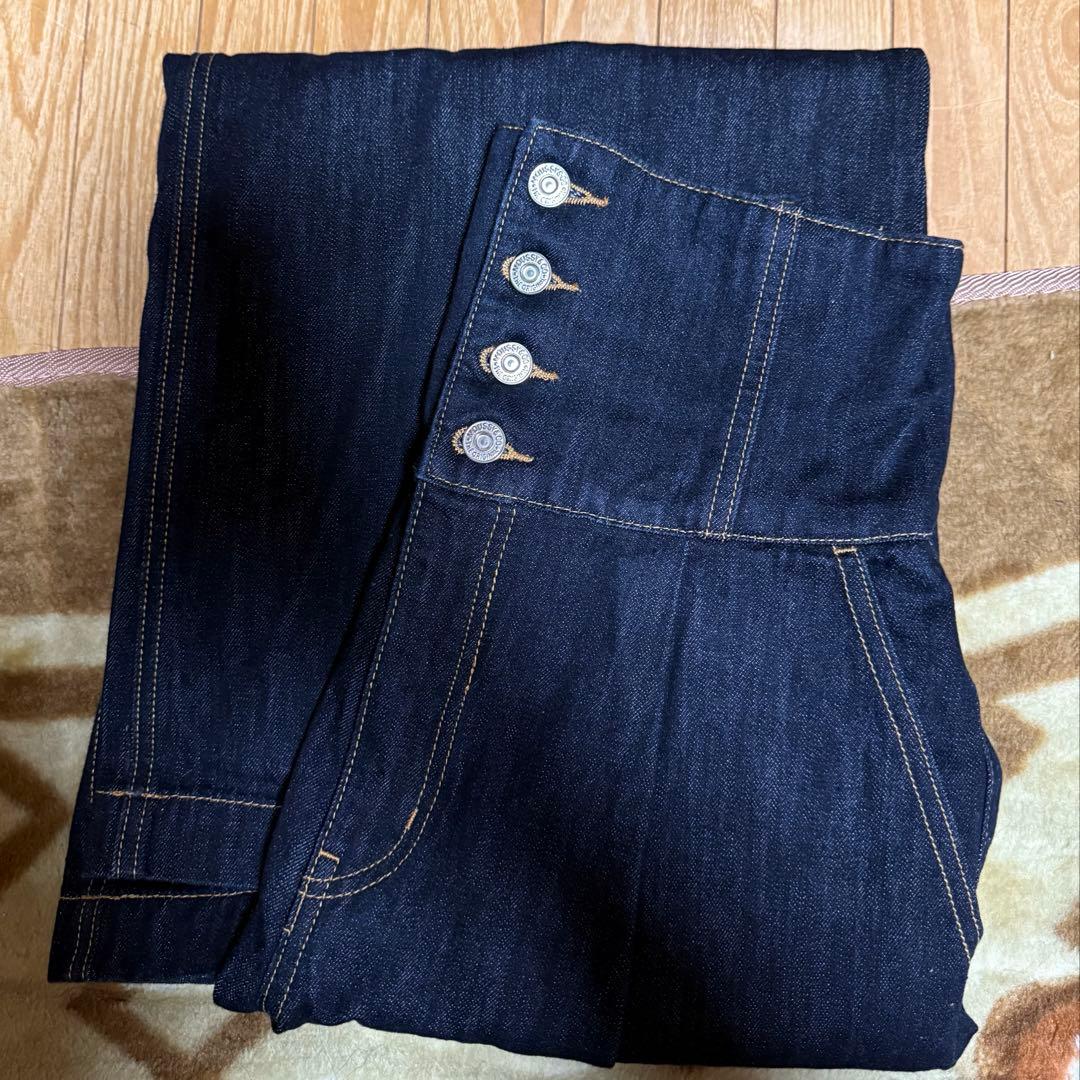【美品】完売 moussy CORSET DESIGN バギーデニム size０