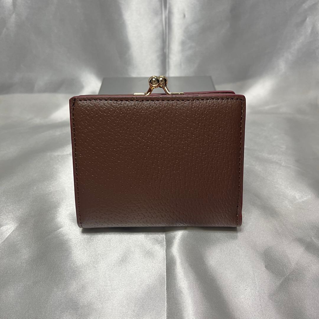 新品Vivienne Westwood 茶 コーヒー 蝶々留め 二つ折り財布