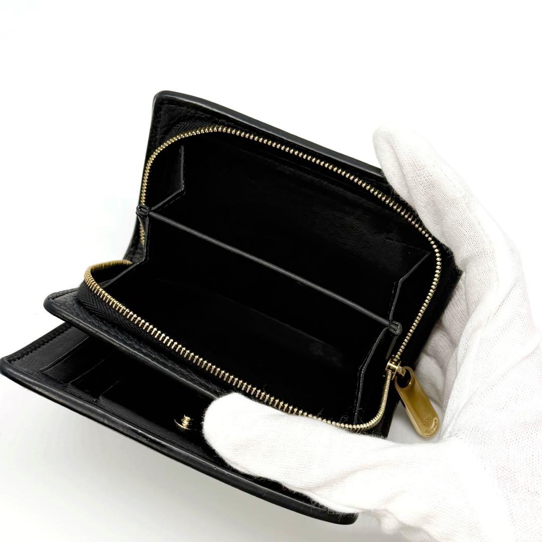 極美品23年AW限定✨ルイヴィトン マヒナ クレア 二つ折り財布 ノワール 黒