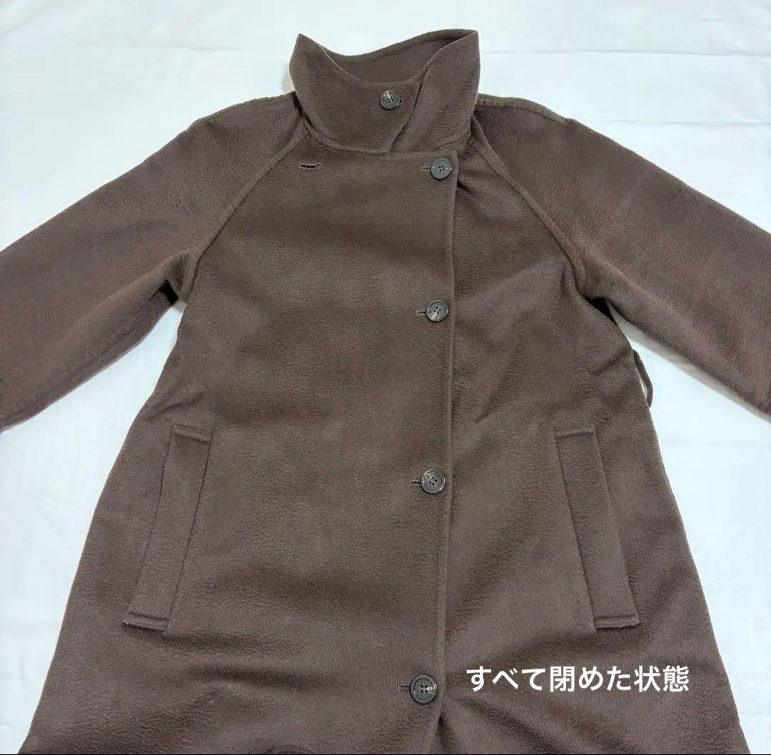 スナイデル　コート　ウロコカシミヤロングコートSWFC234001 ブラウン
