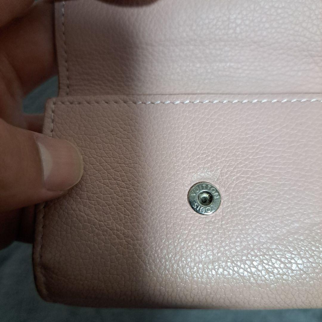 Louis Vuitton 三つ折り財布 ベージュ　ピンク