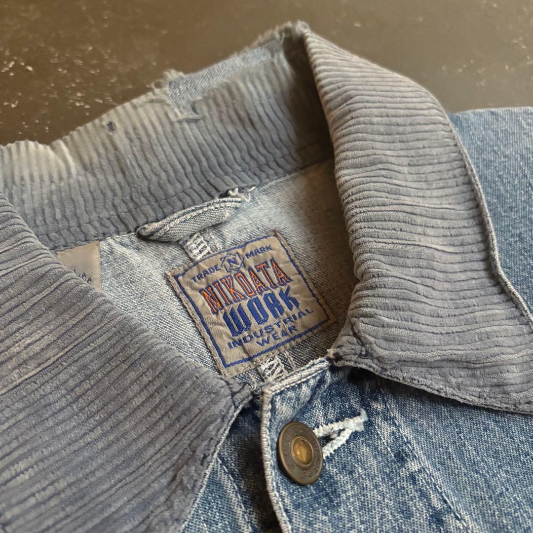80-90s NIKOTA WORK カバーオール ボロ サンプリング デニム