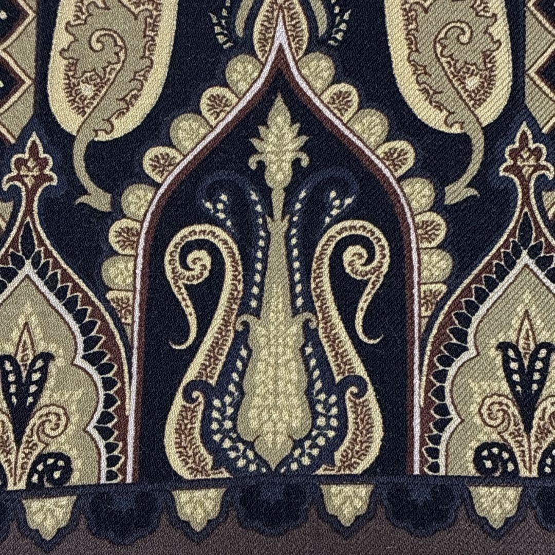 極美品✨ETRO エトロ シルク混 イタリア 大判ストール スカーフ ペイズリー