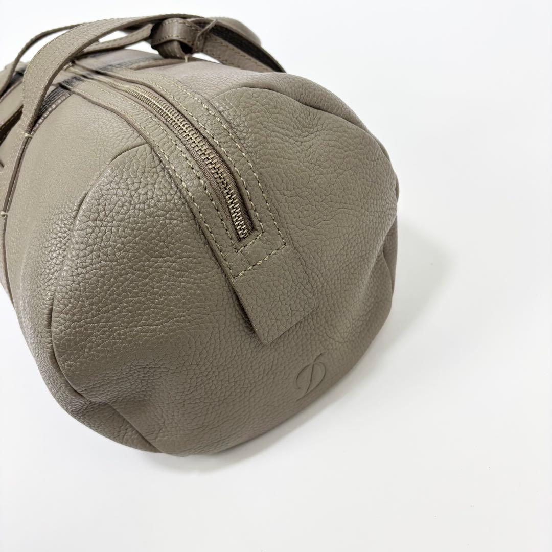 S.T. Dupont シボ革 レザー ドラムバッグ グレージュ ボストン
